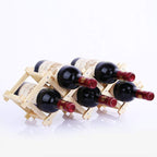 Foldable Pine Wine Rack 5 or 10 Bottles Set | StorageOZ