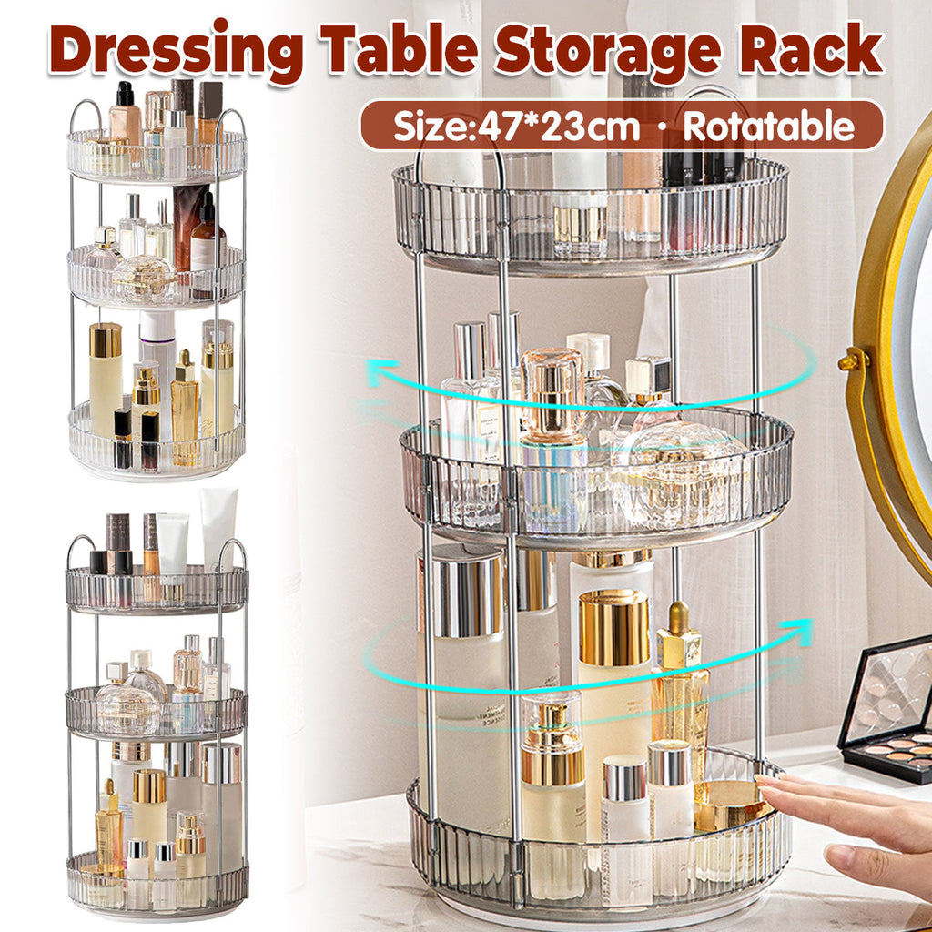 3 Tier Rotating Clear Rack Two Colours Set | StorageOZ