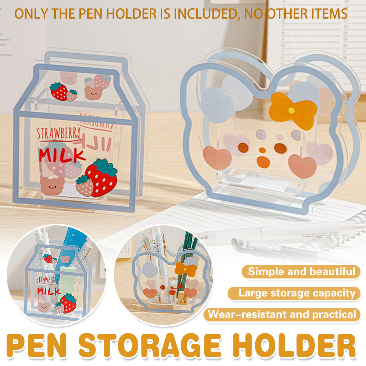 Bear Pen Holders Two Colours Desk Organiser | StorageOZ