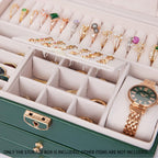 3 Layer Leather Jewellery Box Two Colours | StorageOZ