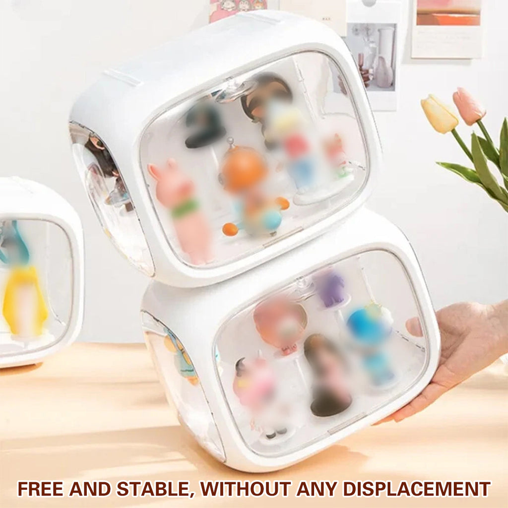 Capsule Display Storage Box Two Whites Set | StorageOZ