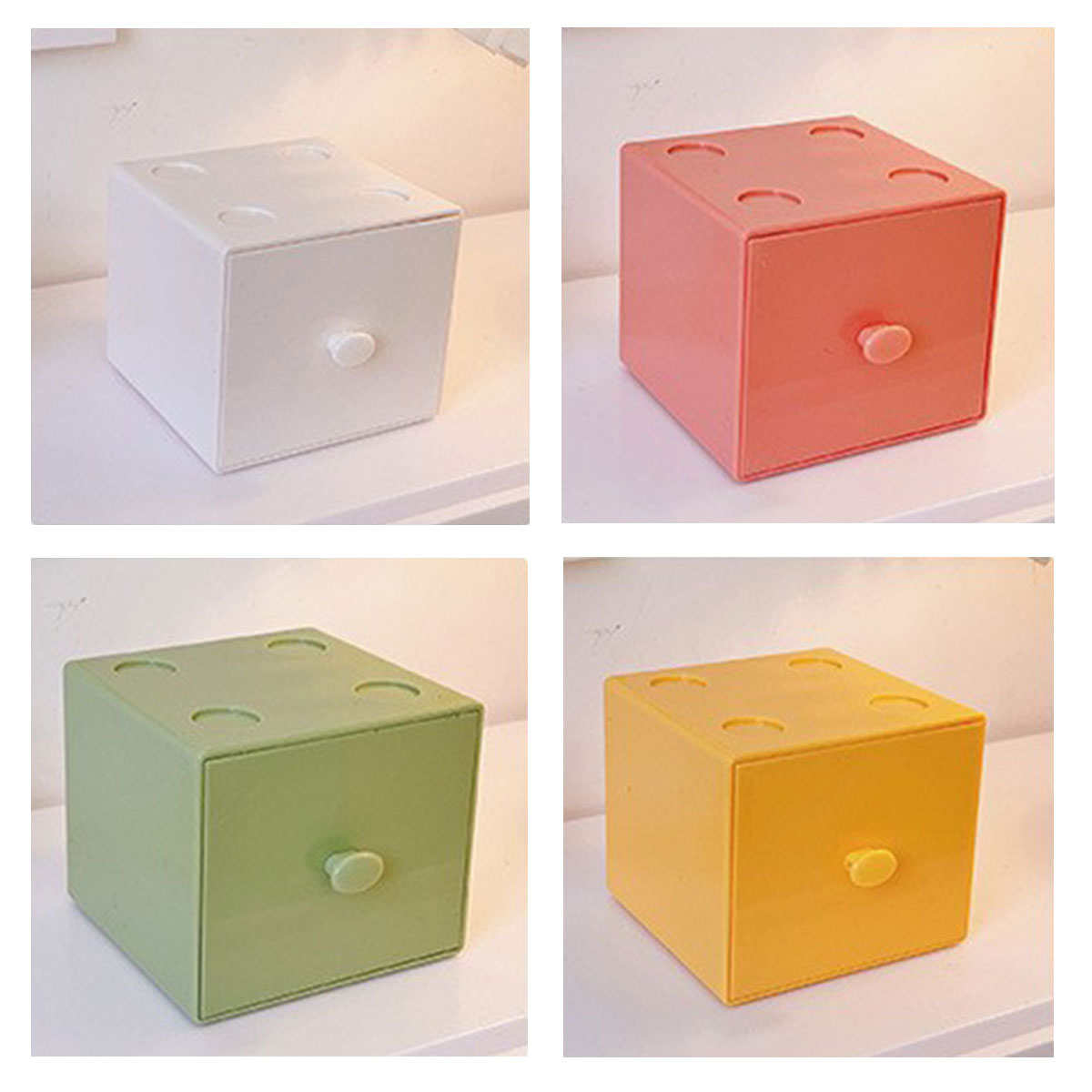 2 Pcs Stackable Mini Drawers Four Colours | StorageOZ