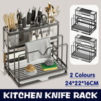Carbon Steel Knife Rest Two Colours Rack | StorageOZ