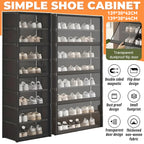 8 Tier Shoe Cabinet Two Depths Organiser | StorageOZ