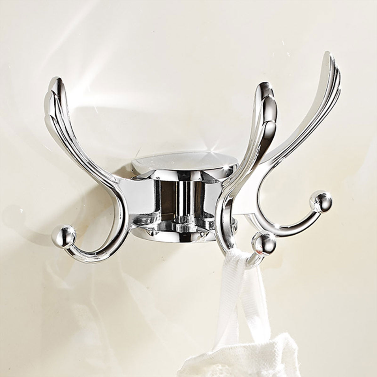 Folding Swivel Wall Hook Two Finishes Set | StorageOZ