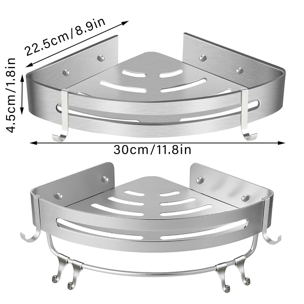 Stainless Corner Shower Shelf Two Variants | StorageOZ