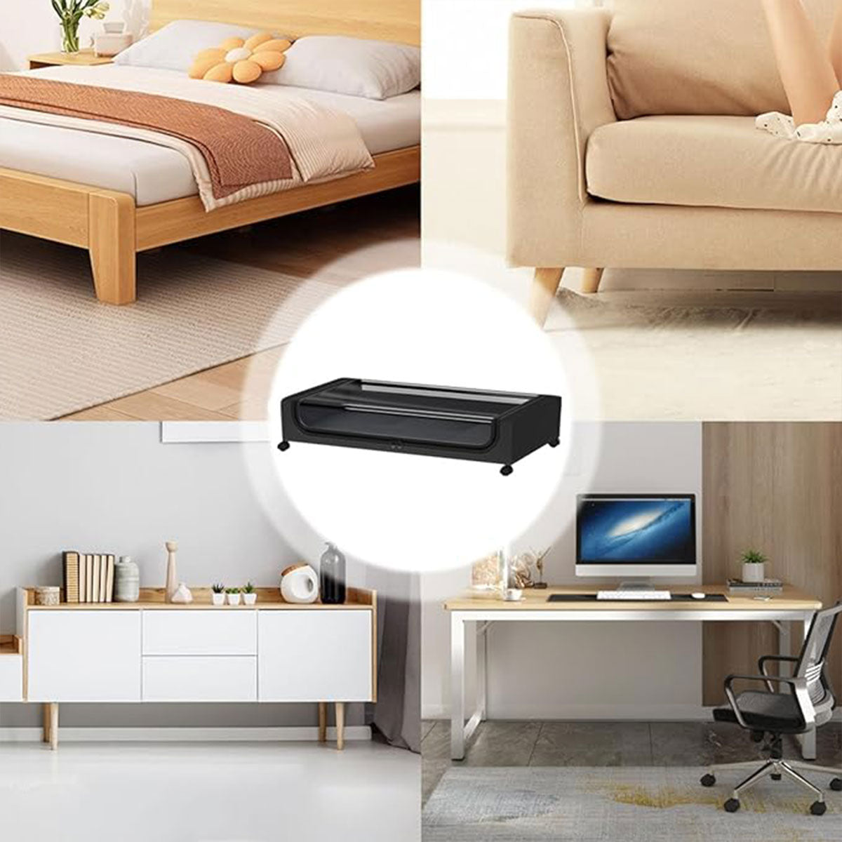 Under Bed Rolling Storage Box Two Colours | StorageOZ