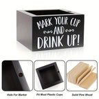 Pine Wood Cup Holder Square or Rectangle | StorageOZ