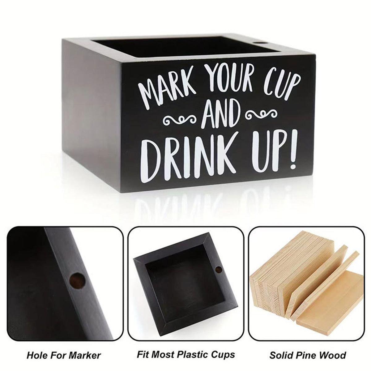 Pine Wood Cup Holder Square or Rectangle | StorageOZ
