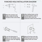 Folding Swivel Wall Hook Two Finishes Set | StorageOZ