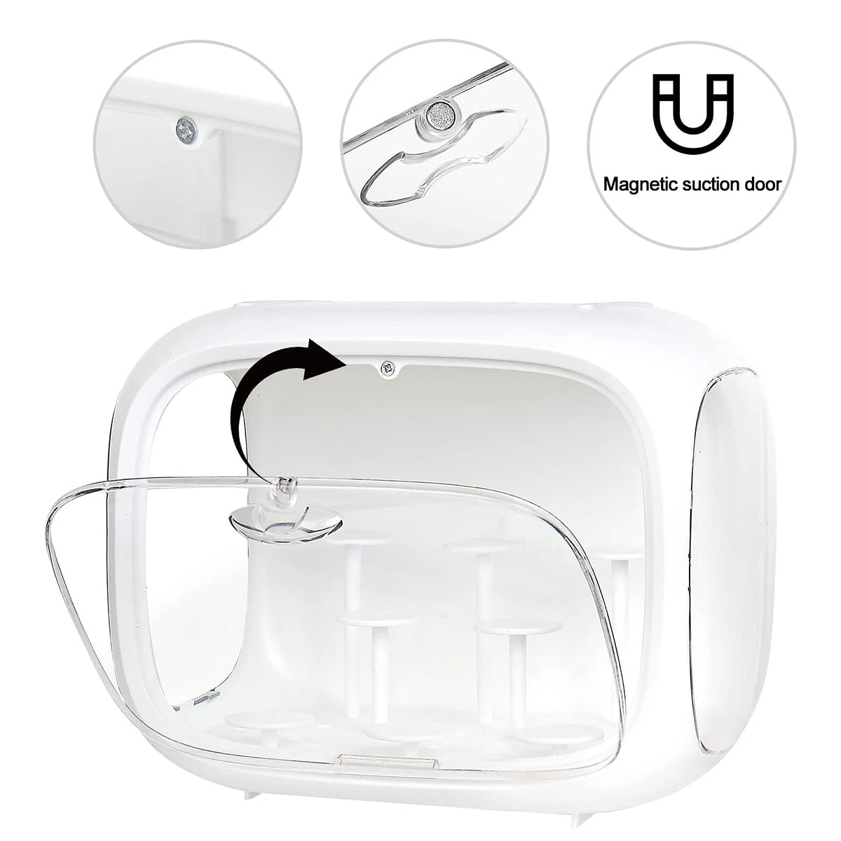 Capsule Display Storage Box Two Whites Set | StorageOZ