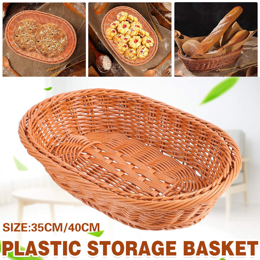 Rattan Style Fruit Basket in Two Sizes Set | StorageOZ