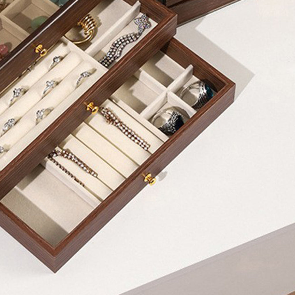 Wooden Jewellery Box Three Layouts Organiser | StorageOZ