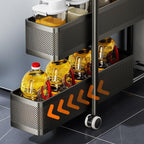 Pull Out Narrow Storage Cart Two Colours | StorageOZ