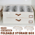 Under Bed Storage Bag 2PCS Foldable Wardrobe Clothes Quilt Organiser 80x45x15cm