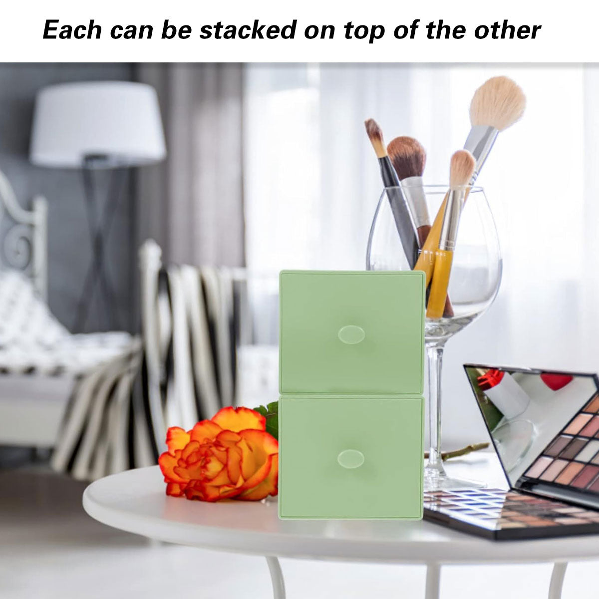 2 Pcs Stackable Mini Drawers Four Colours | StorageOZ