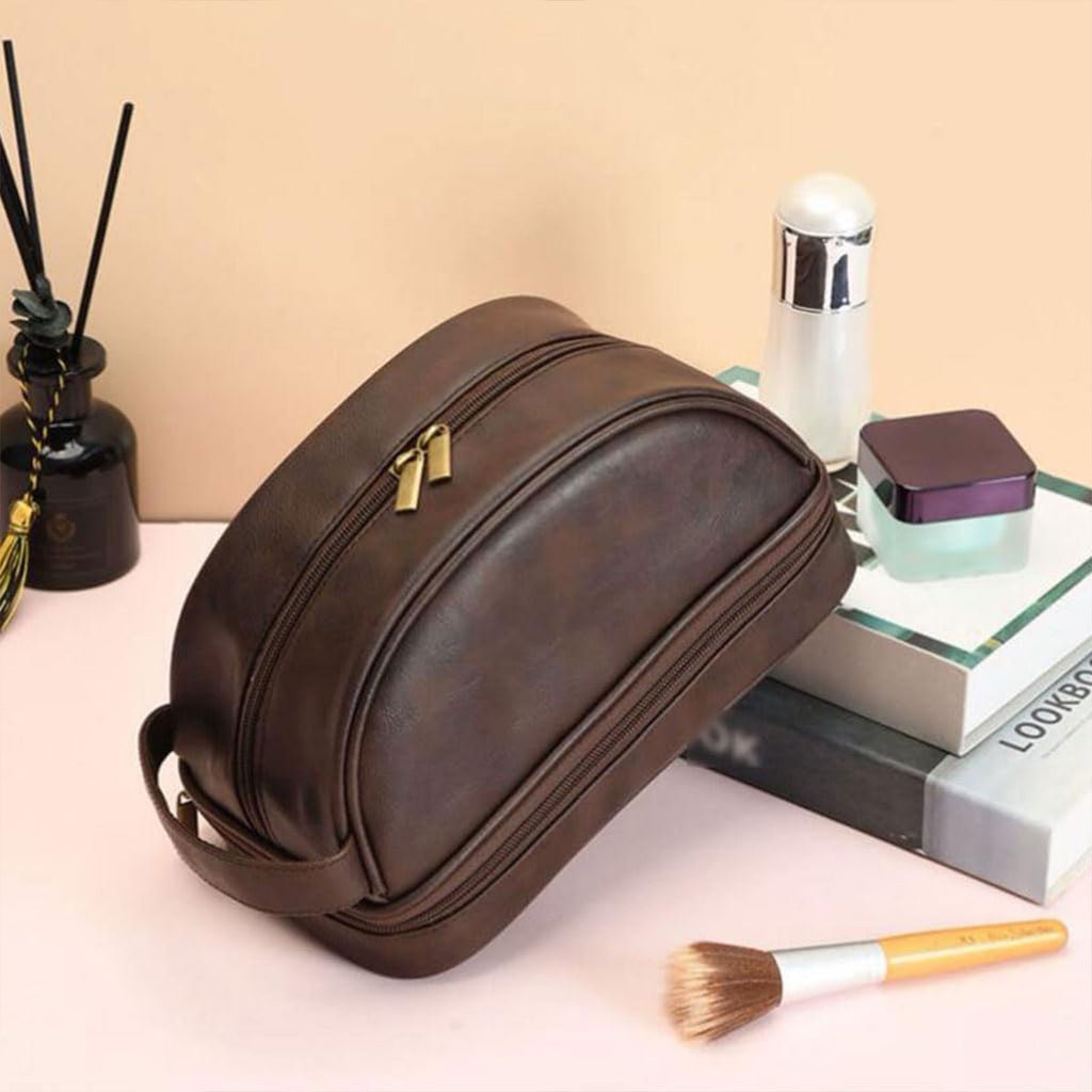 Vintage PU Toiletry Wash Bag Two Colours | StorageOZ