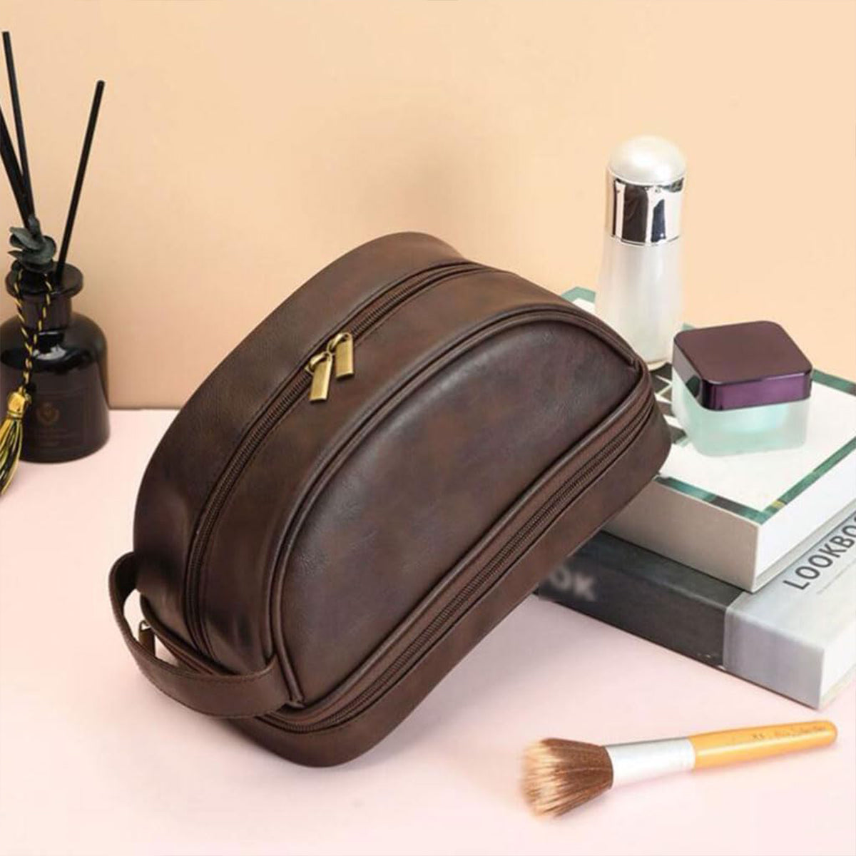 Vintage PU Toiletry Wash Bag Two Colours | StorageOZ