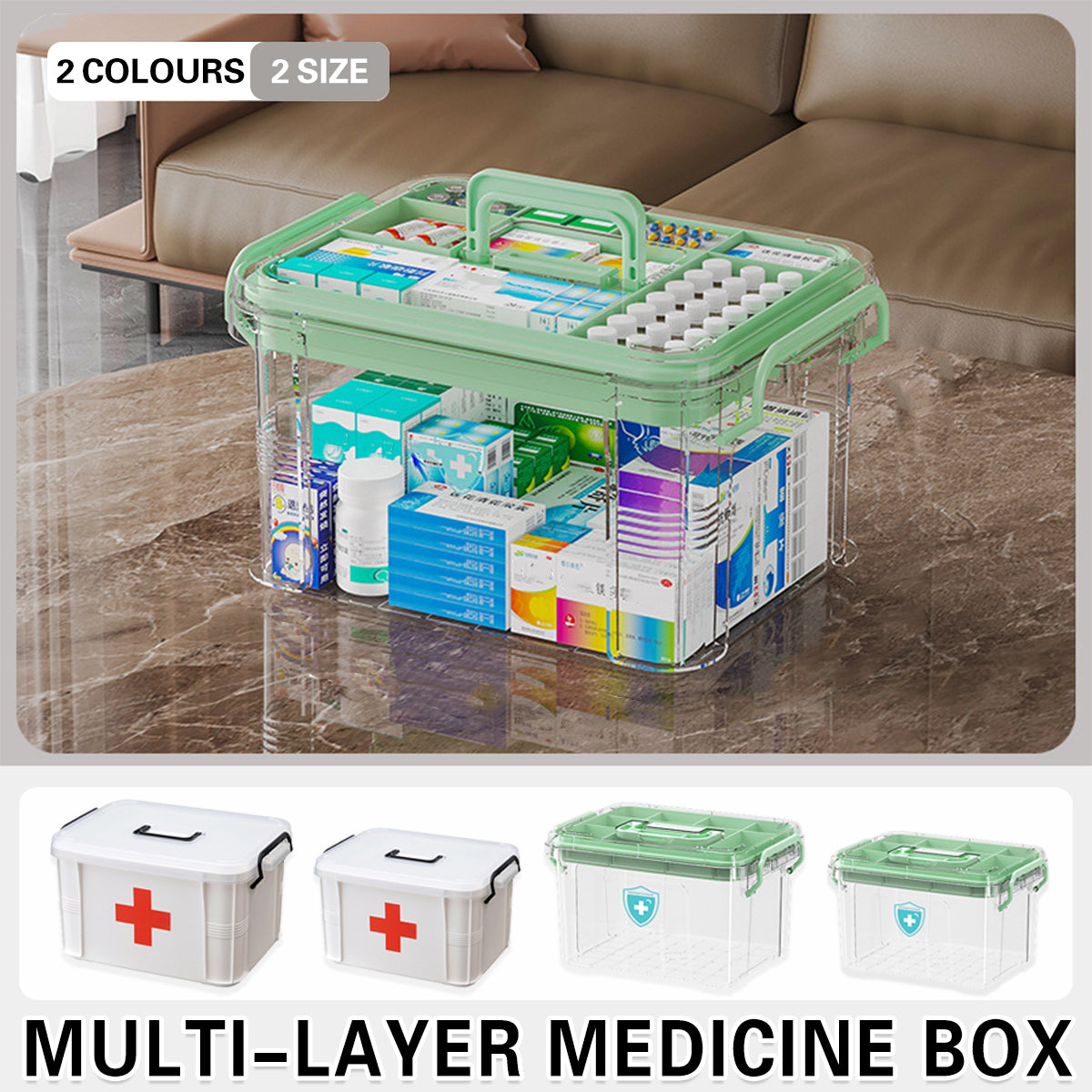 Medicine Boxes Several Colours Home Organiser | StorageOZ