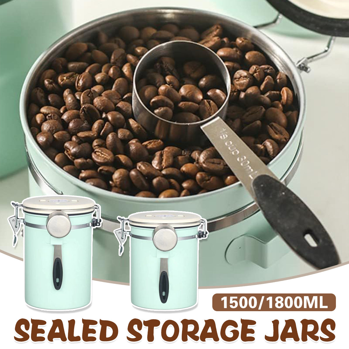 Sealed Jars Two Colours Kitchen Organiser | StorageOZ
