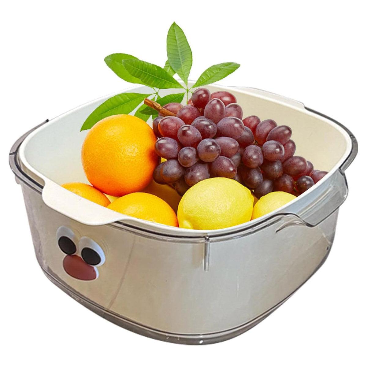 Double Layer Fruit Drain Basket Four Colours | StorageOZ