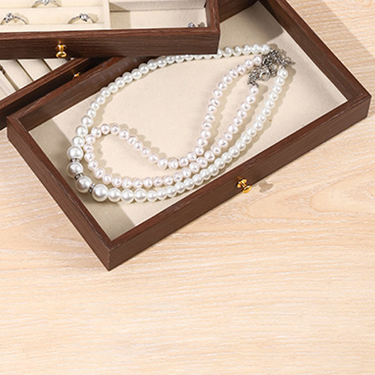 Wooden Jewellery Box Three Layouts Organiser | StorageOZ