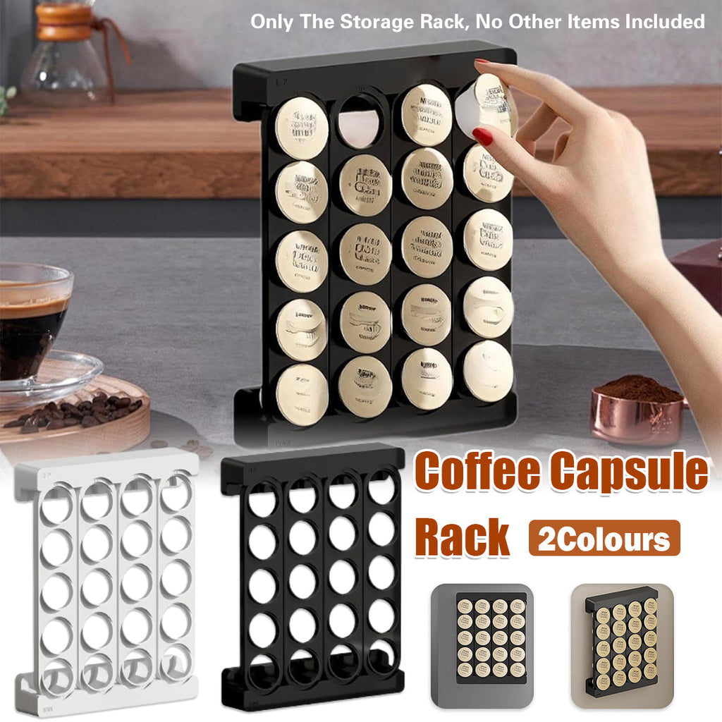 Wall Coffee Capsule Rack Two Colours Set | StorageOZ