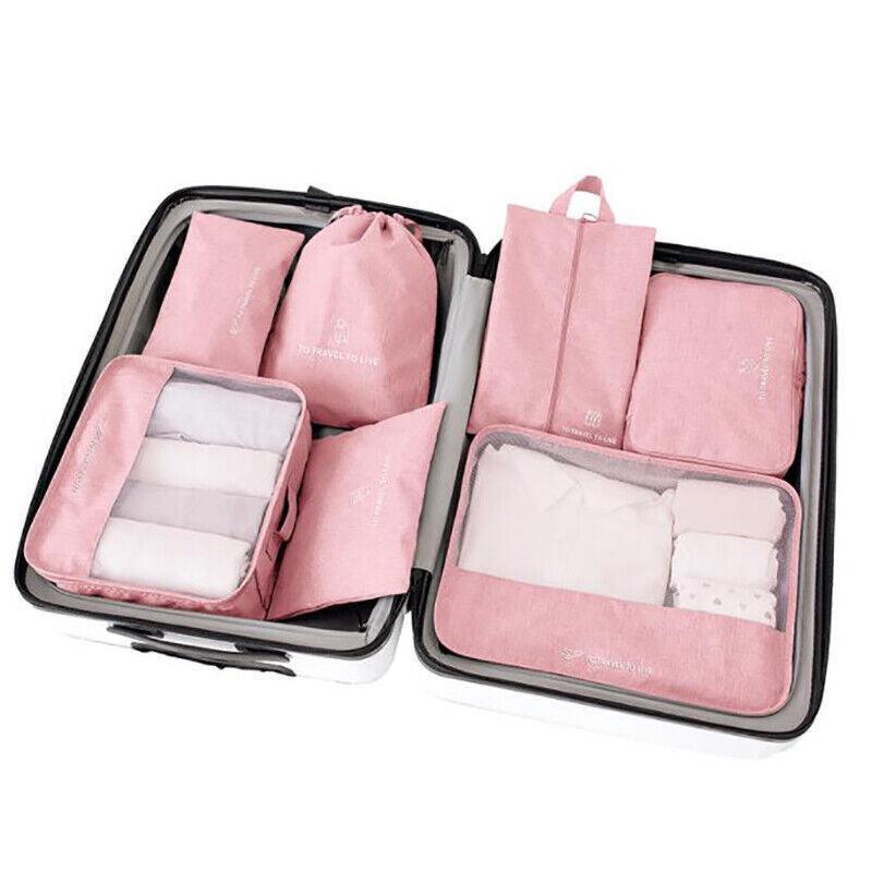 7 Pcs Travel Packing Cubes Luggage Organiser | StorageOZ