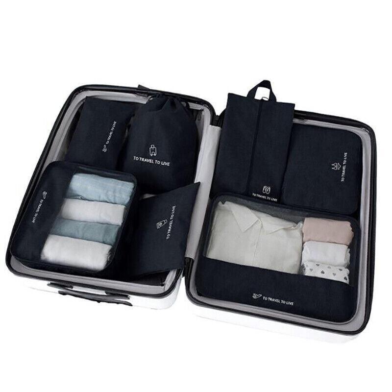 7 Pcs Travel Packing Cubes Luggage Organiser | StorageOZ