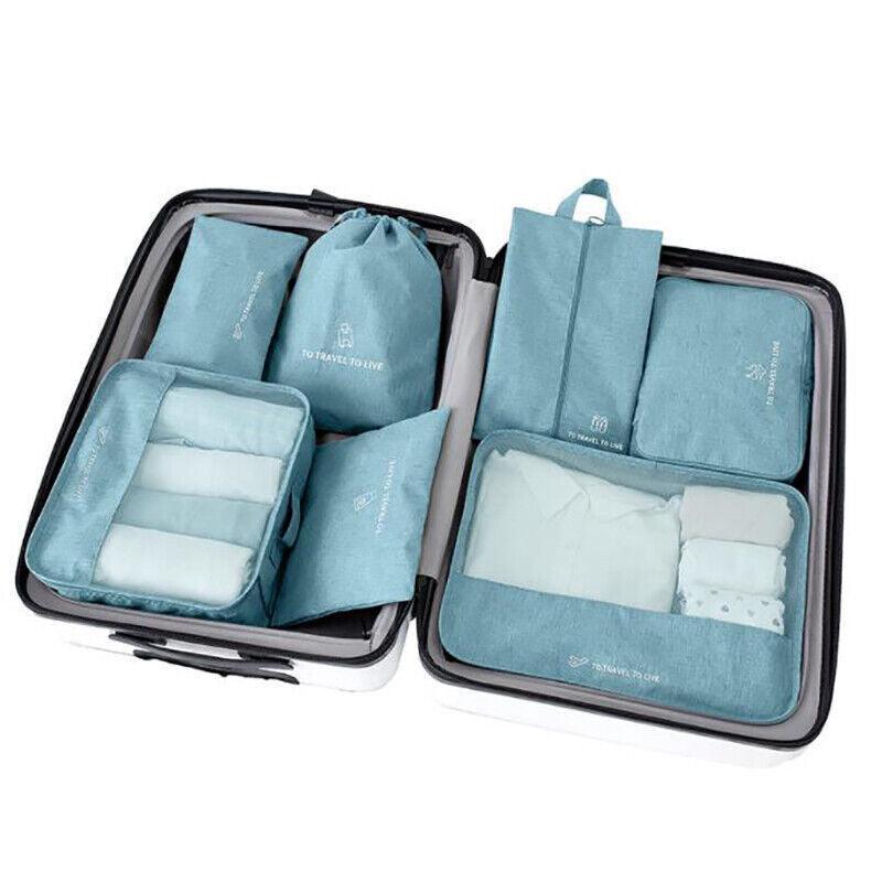 7 Pcs Travel Packing Cubes Luggage Organiser | StorageOZ