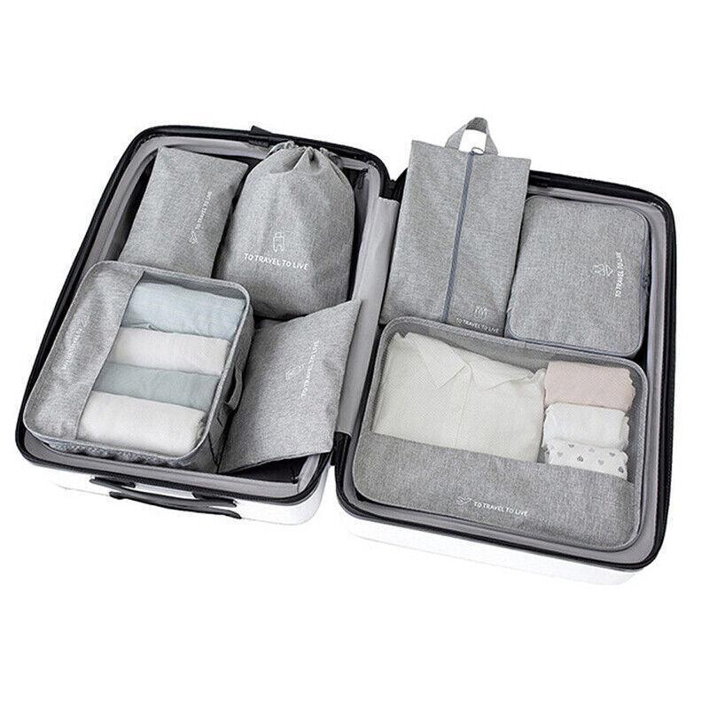 7 Pcs Travel Packing Cubes Luggage Organiser | StorageOZ