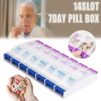 14 Grid Press Lid Medicine Box Organiser | StorageOZ