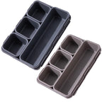 8 Pcs Drawer Desk Storage Trays Two Greys | StorageOZ