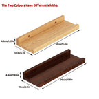 Wooden Floating Wall Shelf Two Finishes Set | StorageOZ