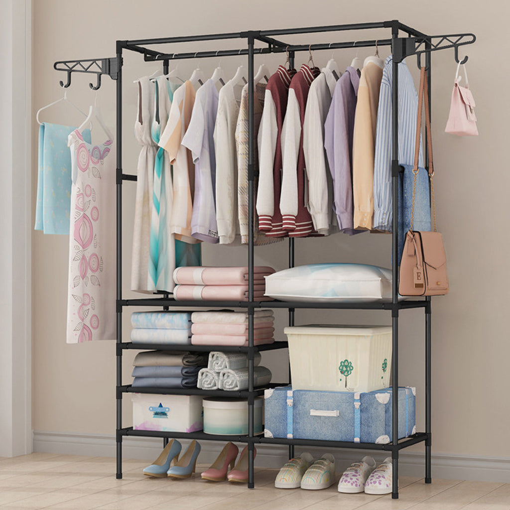 Double Row Floor Clothes Rack Two Colours | StorageOZ