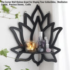 Lotus Shaped Wooden Wall Display Shelf Set | StorageOZ