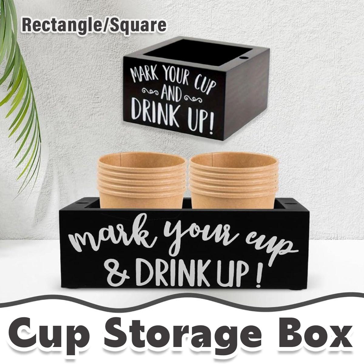 Pine Wood Cup Holder Square or Rectangle | StorageOZ
