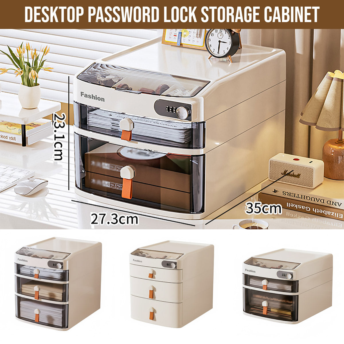 Lockable Desktop Drawer Cabinet Three Styles | StorageOZ