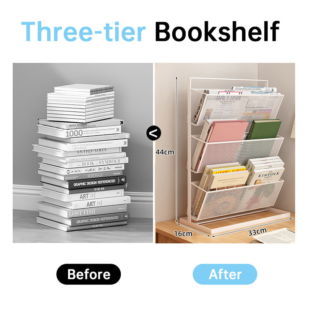 Desk Bookcases Two Colours Home Organiser | StorageOZ