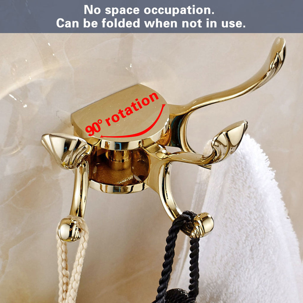 Folding Swivel Wall Hook Two Finishes Set | StorageOZ