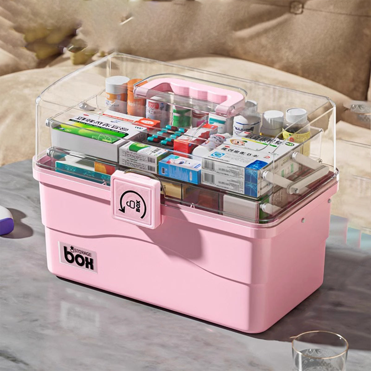 Multi Layer Medicine Box Three Colours Set | StorageOZ