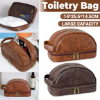 Vintage PU Toiletry Wash Bag Two Colours | StorageOZ