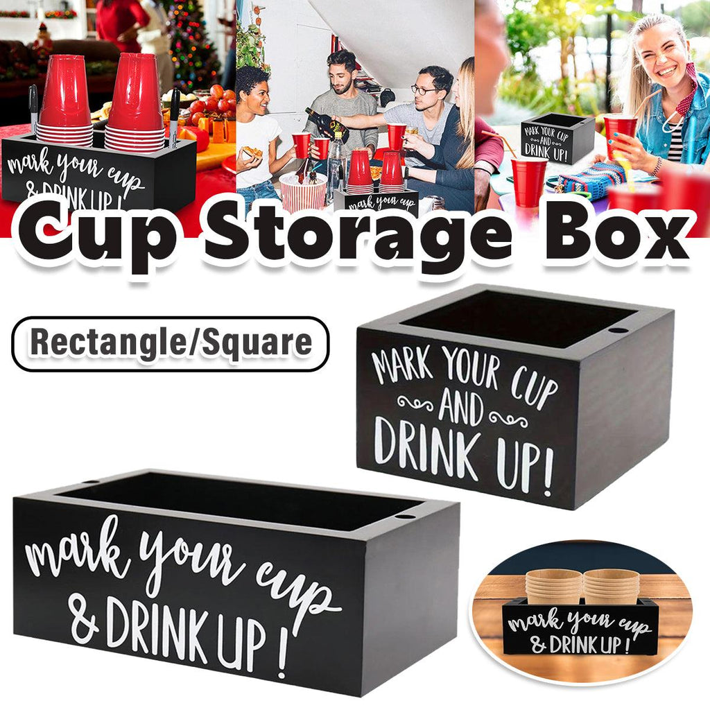 Pine Wood Cup Holder Square or Rectangle | StorageOZ