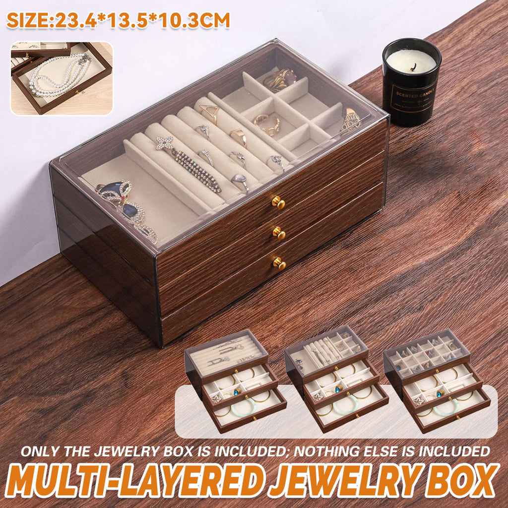 Wooden Jewellery Box Three Layouts Organiser | StorageOZ