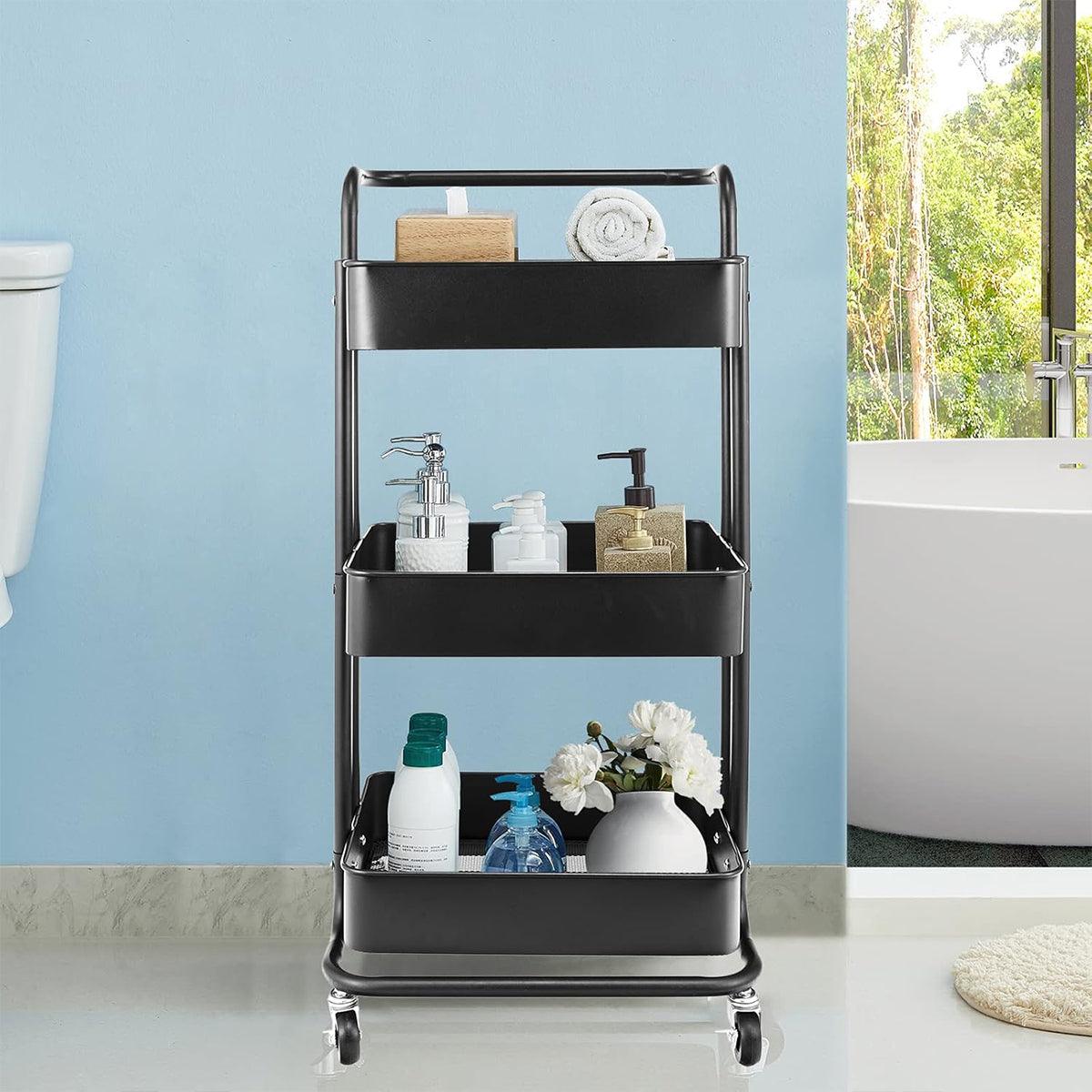 3 Tier Rolling Storage Trolley Three Colours | StorageOZ