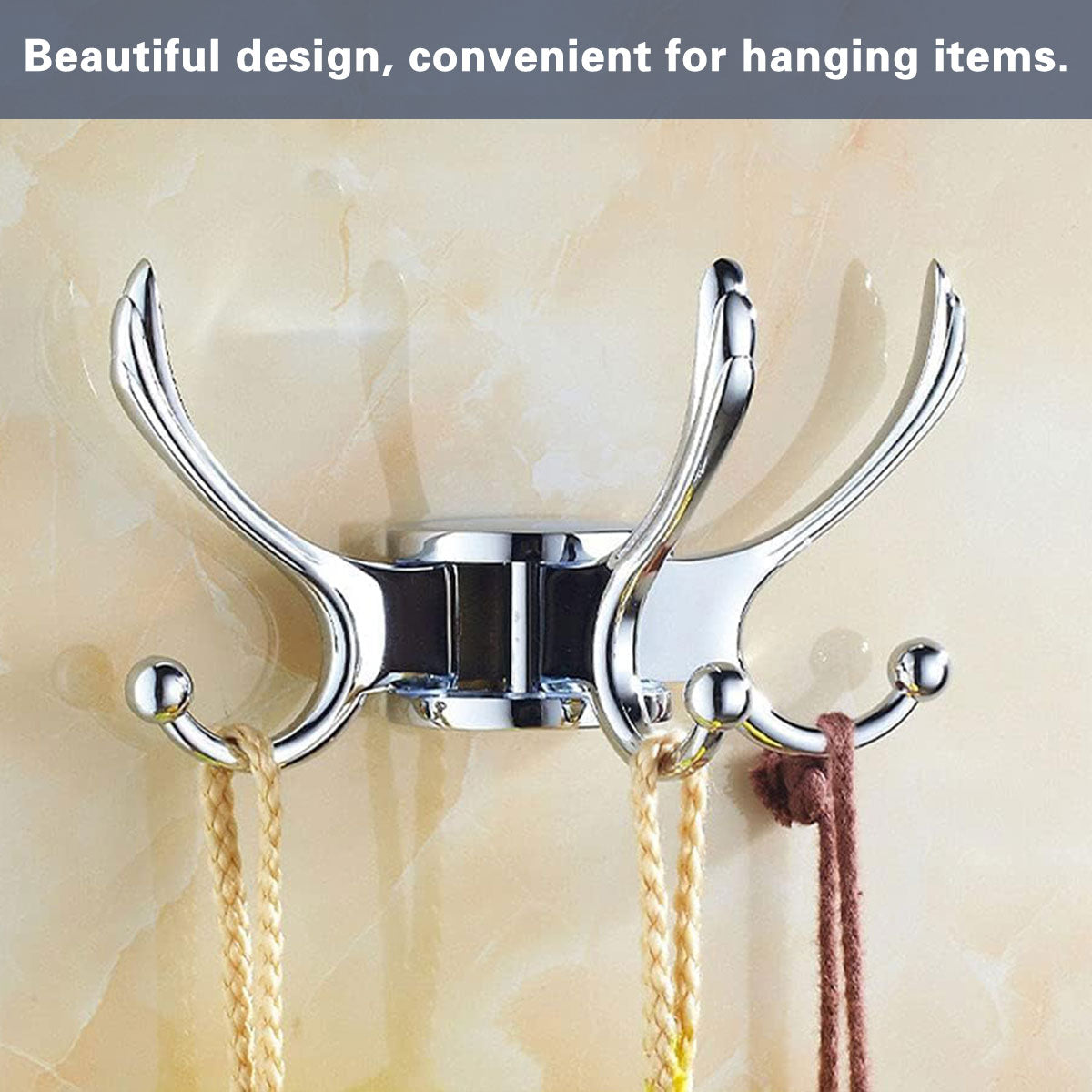 Folding Swivel Wall Hook Two Finishes Set | StorageOZ