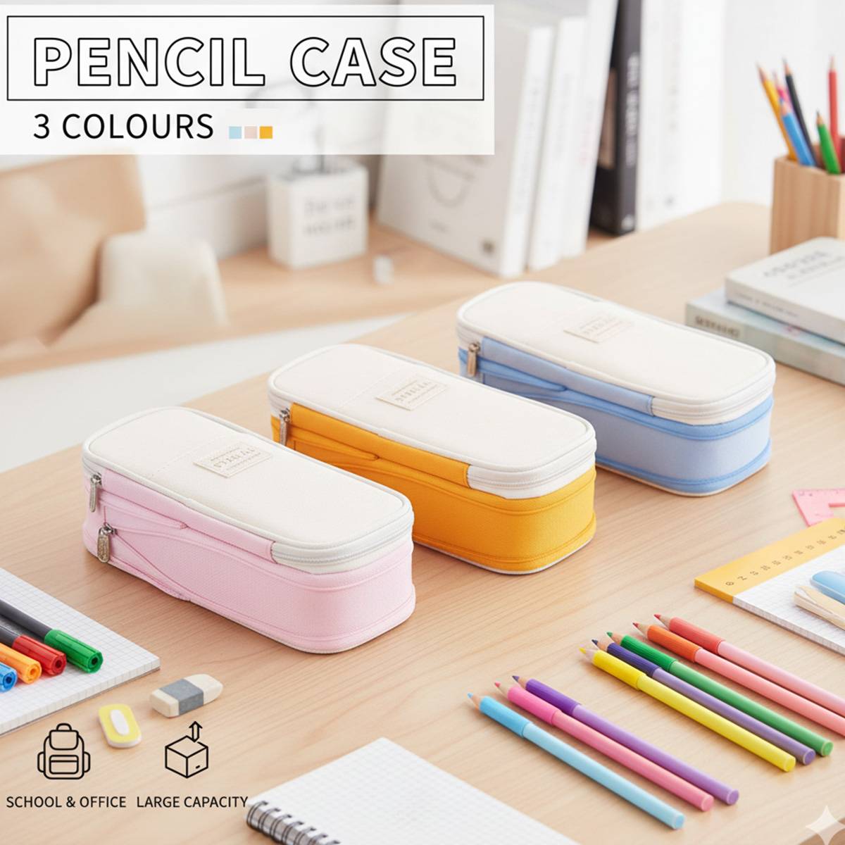 Pen Bags Two Colours Desk Storage Organiser | StorageOZ
