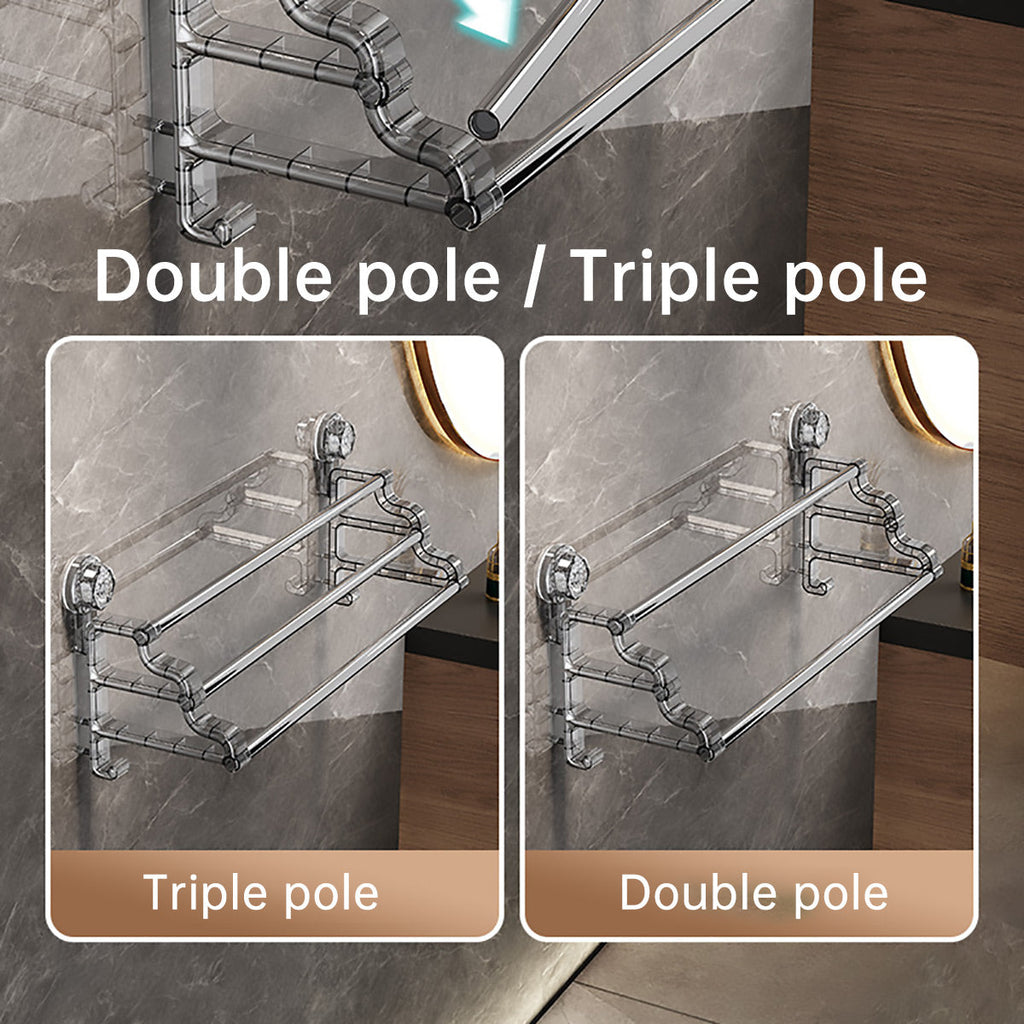 3 Tier No Drill Towel Rack Two Colours Set | StorageOZ