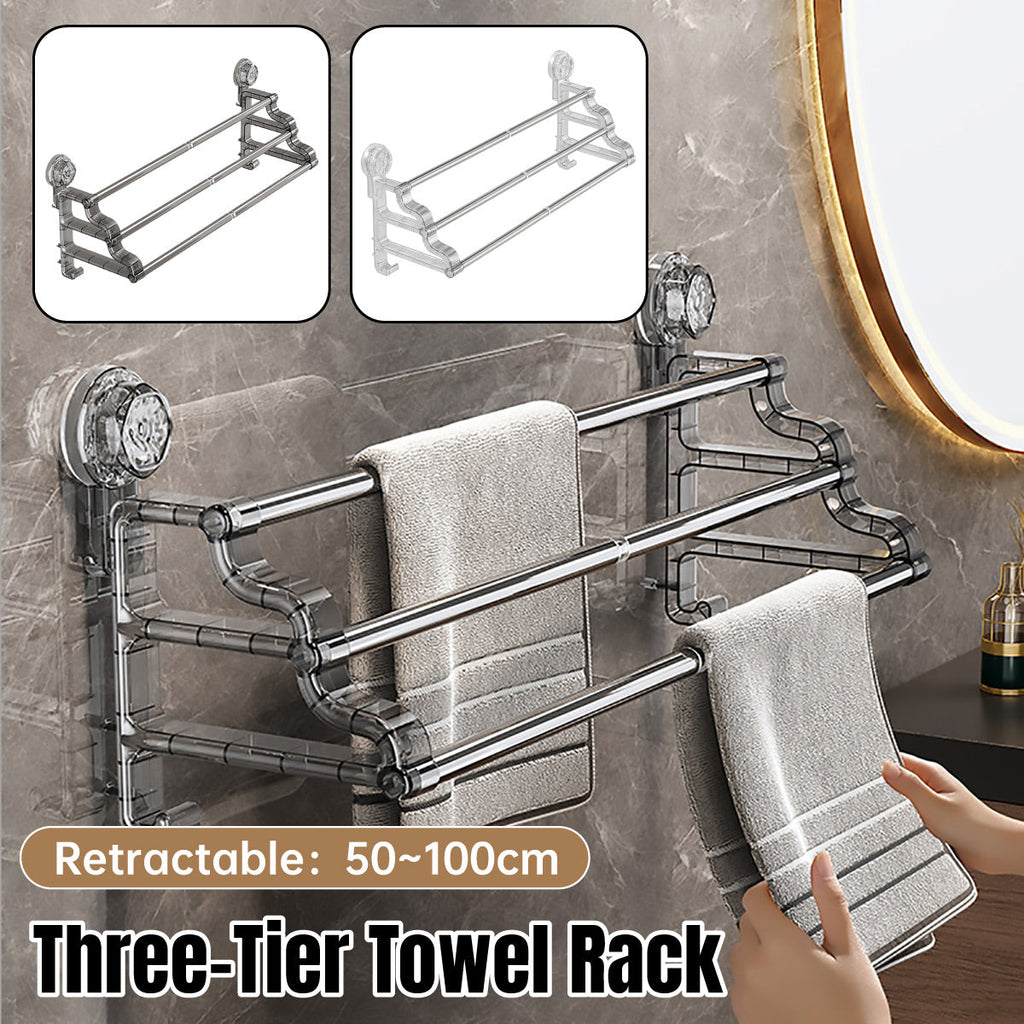 3 Tier No Drill Towel Rack Two Colours Set | StorageOZ