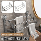 3 Tier No Drill Towel Rack Two Colours Set | StorageOZ